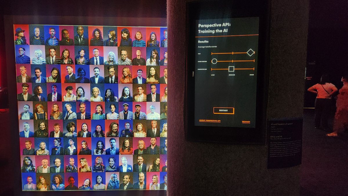 EphemeralMedia's tweet photo. New in-progress post on the impressive centuries-spanning interactive cross-cultural exhibition AI: More than Human at @FrostScience in Miami! https://t.co/7TWBEqld82 #AI #History #MuseumTech #Aiart️ #ImmersiveTech #interactive #exhibition #ChatGPT https://t.co/BxDLEmriQk
