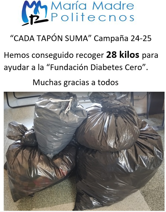 Un sentido agradecimiento al #colegiomaríamadre Politecnos, al #colegioblancadecastilla, y a todas las demás escuelas implicadas por su colaboración durante todo el año . Gracias a su esfuerzo, los fondos recaudados contribuyen con nuestra asociación y con #fundacióndiabetescero.
