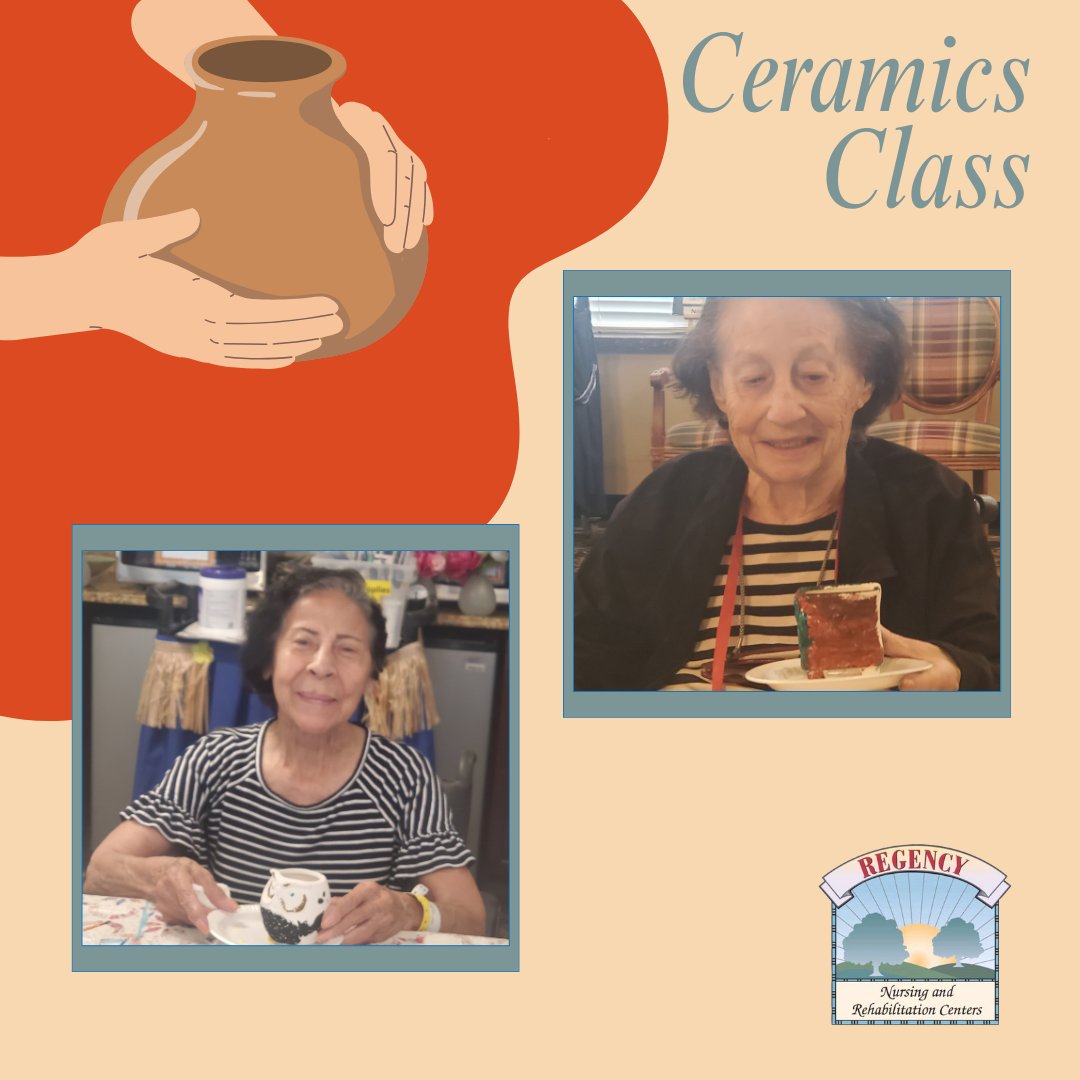 RegencyNursing's tweet image. Ceramics Class at Regency!
Our residents got creative and hands-on in today’s ceramics class, shaping, painting, and having a blast! These moments of artistry and laughter make every day a little brighter.💙🖌️

#RegencyCreates #CeramicsClass #CreativeAging #ArtFromTheHeart