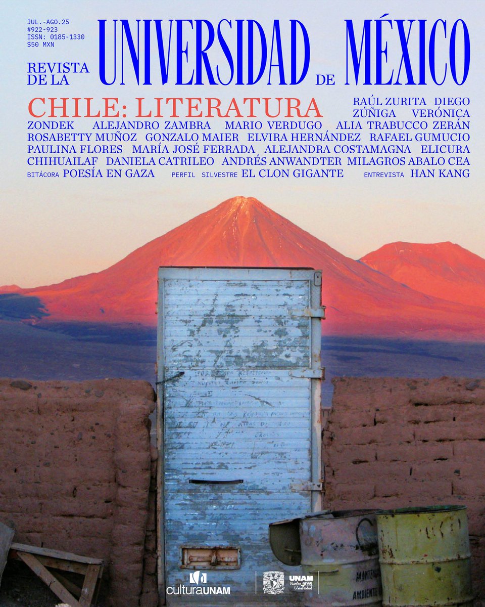 Revista de la Universidad (@revista_unam) on Twitter photo En esta nueva edición, la literatura chilena tiene la palabra. Con el pretexto de la #FILUNI, y en colaboración con <a href="/PalabraPublica_/">Palabra Pública</a>, celebramos a las voces actuales de las letras chilenas: poesía, ensayo, cuento, crónica, novela y narrativa gráfica. 😍👇
bit.ly/4ntndcT En esta nueva edición, la literatura chilena tiene la palabra. Con el pretexto de la #FILUNI, y en colaboración con <a href="/PalabraPublica_/">Palabra Pública</a>, celebramos a las voces actuales de las letras chilenas: poesía, ensayo, cuento, crónica, novela y narrativa gráfica. 😍👇
bit.ly/4ntndcT