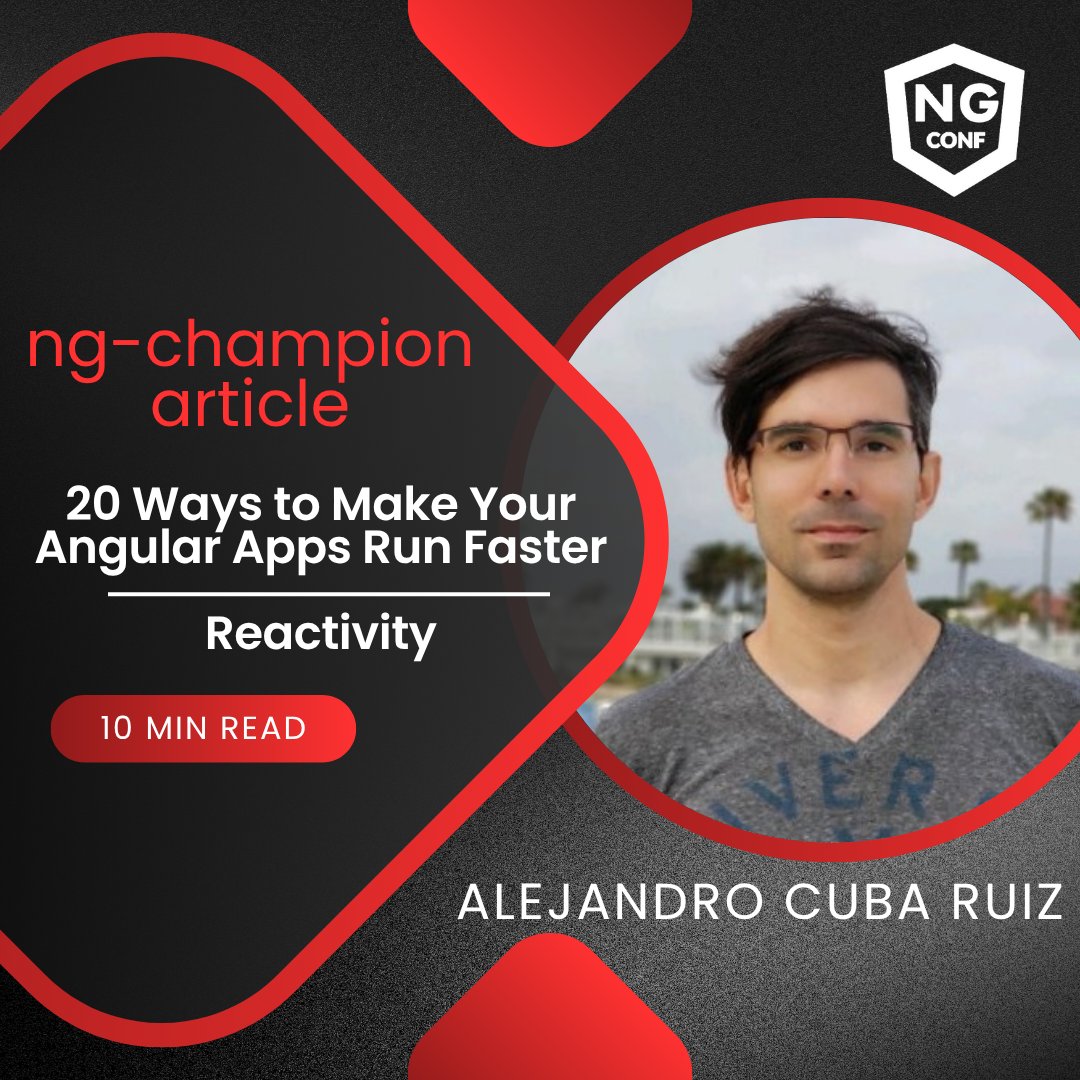 ng-conf (@ngconf) on Twitter photo Part 2 of "20 Ways to Make Your #Angular Apps Run Faster" just dropped! This week Alejandro Cuba Ruiz <a href="/zorphdark/">Alejandro Cuba Ruiz</a> turns to the modern reactivity system to explore more efficient ways to synchronize the UI! #ngconf2025
👉bit.ly/46pLFpp
en español 👉bit.ly/44roBUx Part 2 of "20 Ways to Make Your #Angular Apps Run Faster" just dropped! This week Alejandro Cuba Ruiz <a href="/zorphdark/">Alejandro Cuba Ruiz</a> turns to the modern reactivity system to explore more efficient ways to synchronize the UI! #ngconf2025
👉bit.ly/46pLFpp
en español 👉bit.ly/44roBUx