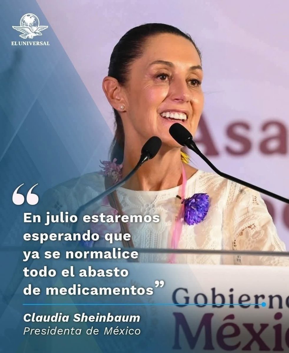 LdaCantinas's tweet photo. Nuestra presidente cerrando el hocico a todos esos conservadores neoliberales chayoteros, hoy primero de julio los hospitales amanecieron abastecidos de sus medicinas, los pacientes recibieron sus terapias, todas las cirugías pendientes fueron atendidas, los enfermos recibieron su consulta, ahora Dinamarca quiere ser como nosotros.

 Lloren derechairos, lloren.
