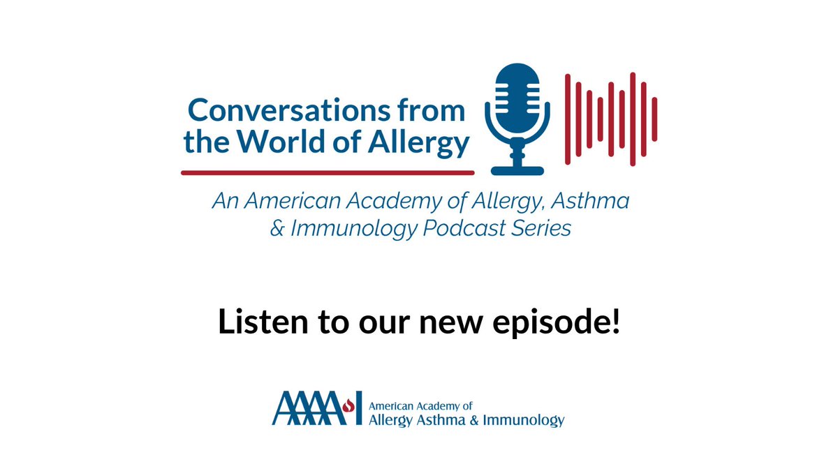Our new episode is live: Severe Asthma. Dr. Cardet offers a detailed conversation about the evaluation &amp; management of severe #asthma. We also discuss SMART/MART and PARTI so we can choose the best strategy to relieve symptoms and prevent exacerbations.
aaaai.org/professional-e…