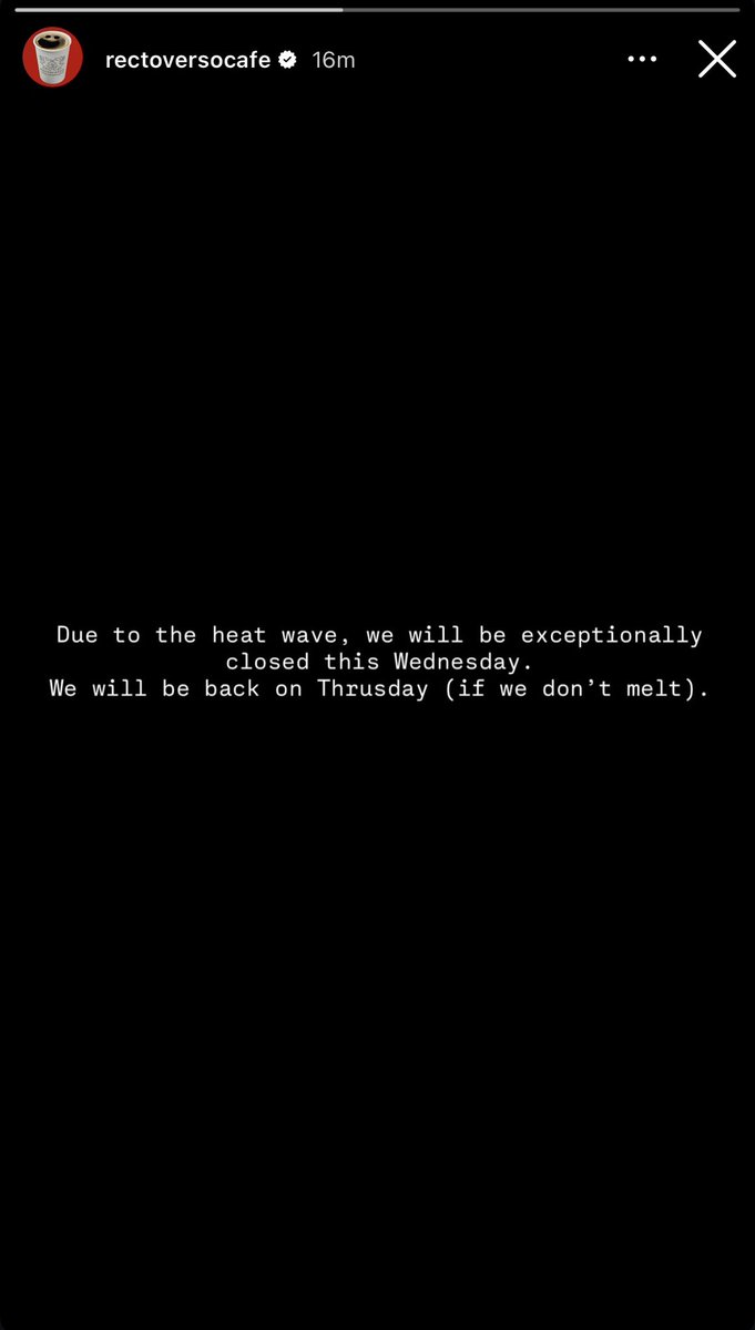 cheepo2109's tweet image. cafes and coffee shops in paris had to close down today due to heatwave 

if only we had a solution for this problem 👀 ❄️ 💨