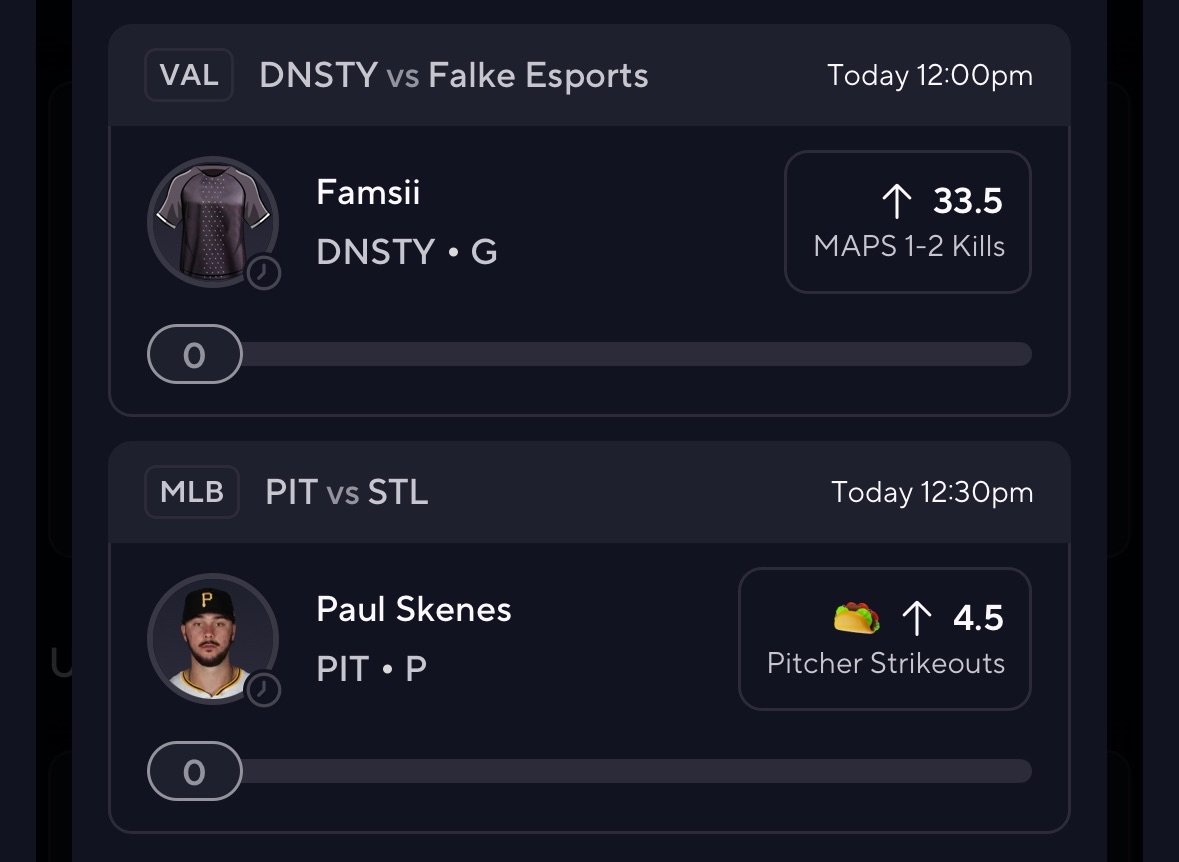 TACO PAIR ☢️

New team so the line is lower gonna try and take advantage of this while its this low. Should be on duelist and be able to see a few rounds in this match up

#esports #gambling #prizepicks #tacotueseday #esportsgambling