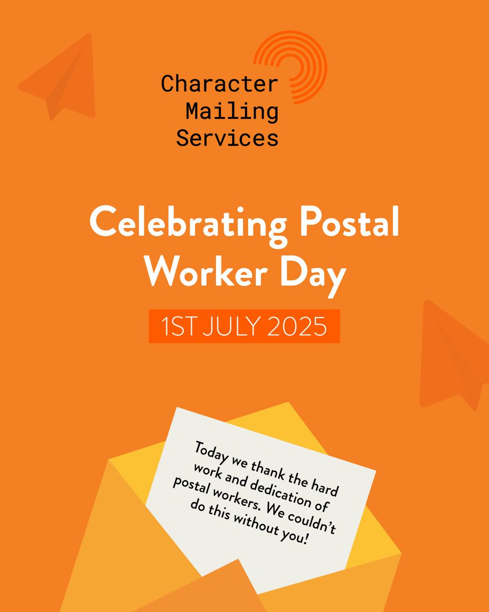 charactermail's tweet photo. Where would we be without our incredible #postalworkers? 🚚📮

Today we’re showing some extra appreciation for the people who help keep everything moving come rain or shine.

So, here’s a huge #thankyou from all of us at Character Mailing.

Happy National Postal Worker Day! 👏 https://t.co/IdwfbSnn5P