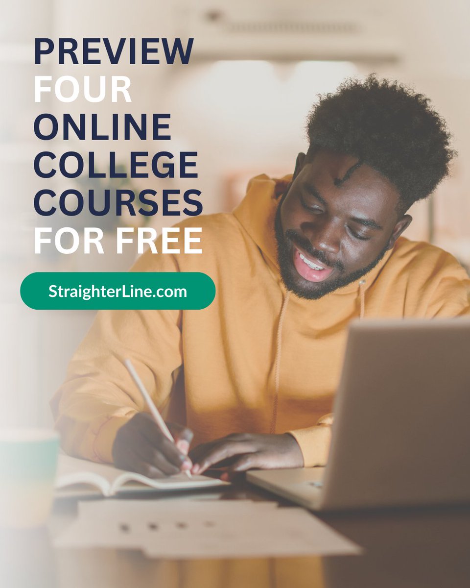 No commitment, just a free peek into how StraighterLine's courses are structured so you can decide if online learning is right for you. Get started for free now at straighterline.com/free-preview-s….