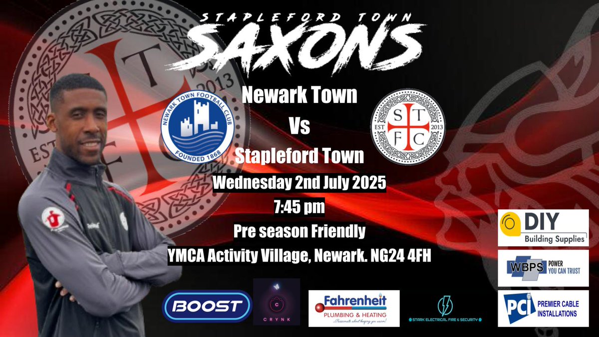 We kick off our pre season friendlies with a trip to Newark Town

🔴⚫FIRST TEAM🔴⚫
🔴⚫MATCHDAY🔴⚫
🆚 <a href="/NewarkTownFC/">Newark Town FC</a>
👊🏼 PSF
🏟 YMCA Activity Village
🚗 Lord Hawke Way, NG24 4FH
📆 2/07/2025
⚽ 7:45 pm

<a href="/GCEHireFleet/">GCE Hire Fleet Ltd</a> <a href="/SGDLtd/">Sports Ground Development Ltd</a> <a href="/NonLeagueCrowd/">Non League Crowds</a> <a href="/StickyPalms/">The Groundhopper</a> <a href="/NottsDerbyFBall/">Nottinghamshire & Derbyshire Football</a>