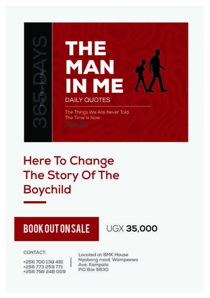 Maninme_ug's tweet image. 📘 THE MAN IN ME – DAILY QUOTES
The Things We Are Never Told. The Time Is Now.
A book packed with 365 quotes to empower, uplift, and reshape the journey of the boychild.
This is more than just a book it’s a voice for the boychild and a mirror for the man.
With 365 days of…