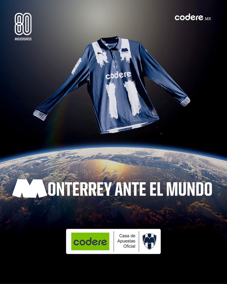 CodereMX's tweet photo. 💙¡A SEGUIR SOÑANDO!😇
 
Sobrinos, hoy todo el mundo sabrá quiénes somos.
 
¡GANA UNO DE LOS DOS JERSEYS FOLIADOS DEL MUNDIAL DE CLUBES!
 
Bases:
✅ Síguenos.
💚 Dale like y RT.
✍🏼 Usa el #CodereEsRayado y #MonterreyAnteElMundo y dinos: cómo narrarías el pase de @Rayados a cuartos de final.

---
🔞⁠ Solo mayores de edad
🎁 Anunciaremos a los ganadores el 01/07
👍 Válido solo para la República Mexicana
✅ Los ganadores serán las 2 respuestas más creativas de acuerdo con el criterio del equipo de Codere