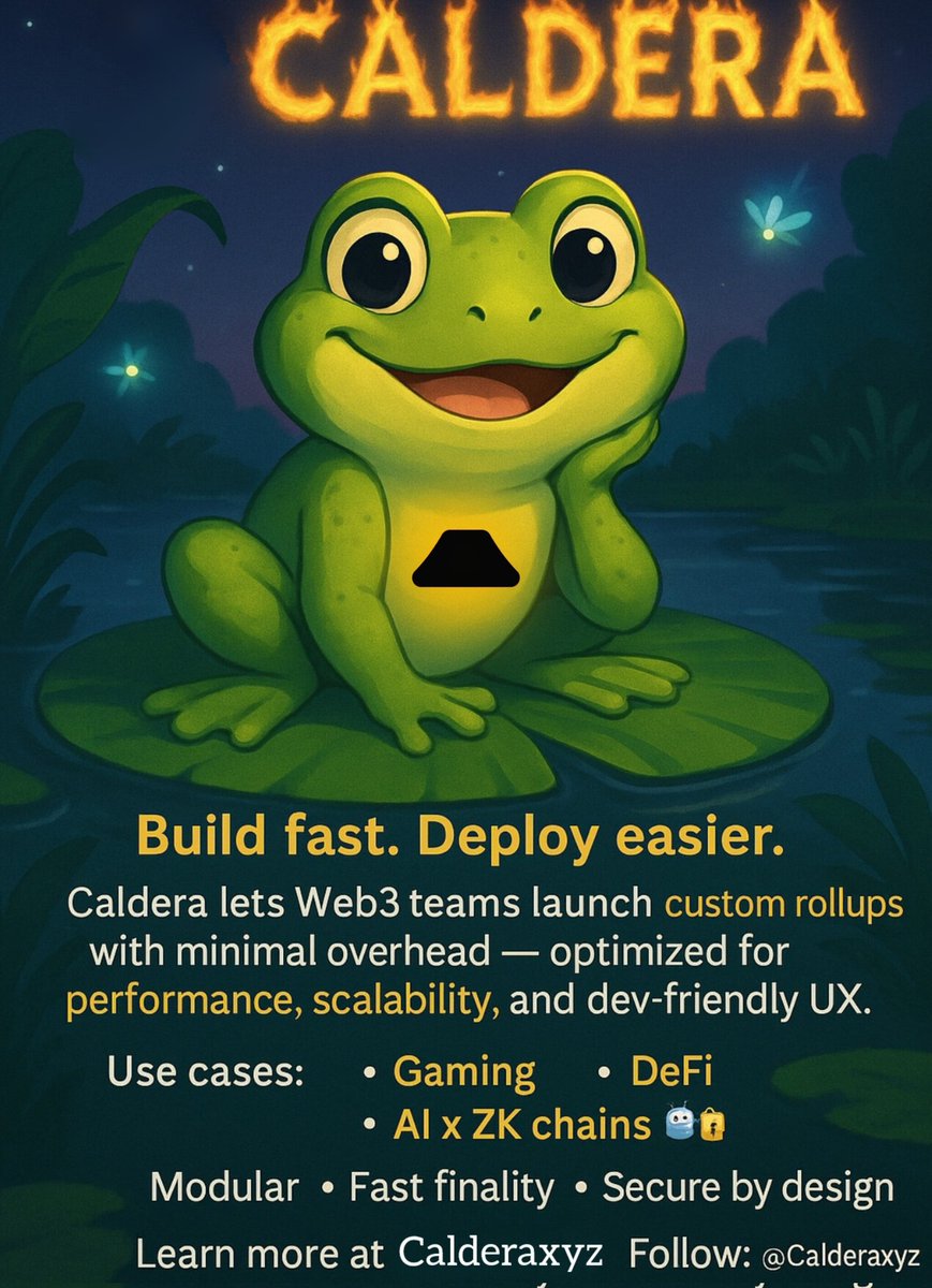 Reyhaneh93424's tweet image. C A L D E R A ✦
.・゜゜・．⚡ Built for builders
.・゜゜・．🌌 Frictionless rollups
.・゜゜・．🔥 ZK Stack efficiency
.・゜゜・．🚀 Scaling, simplified @Calderaxyz ✨@KaitoAI 

#Caldera #ZKInfra #ModularRollups