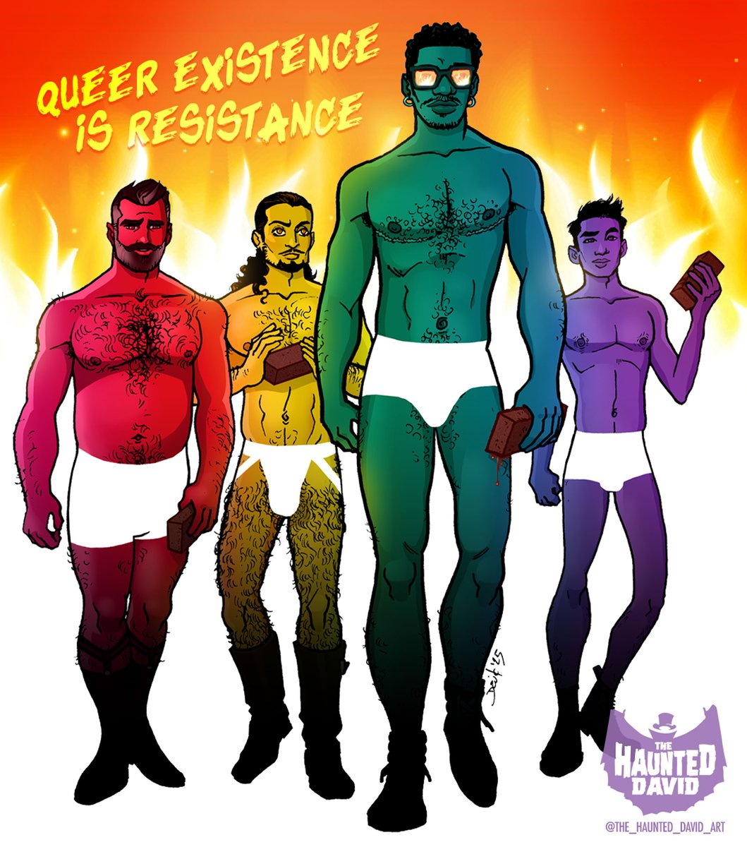 Now that #PrideMonth is over, I guess we'll be moving on to Wrath Month. Happy July y'all; remember that being an abomination is a year-round job.   

#haunteddavidart #supportqueerartists #queerart #translivesmatter #supportqueerart #queerartist #QueerExistenceIsResistance