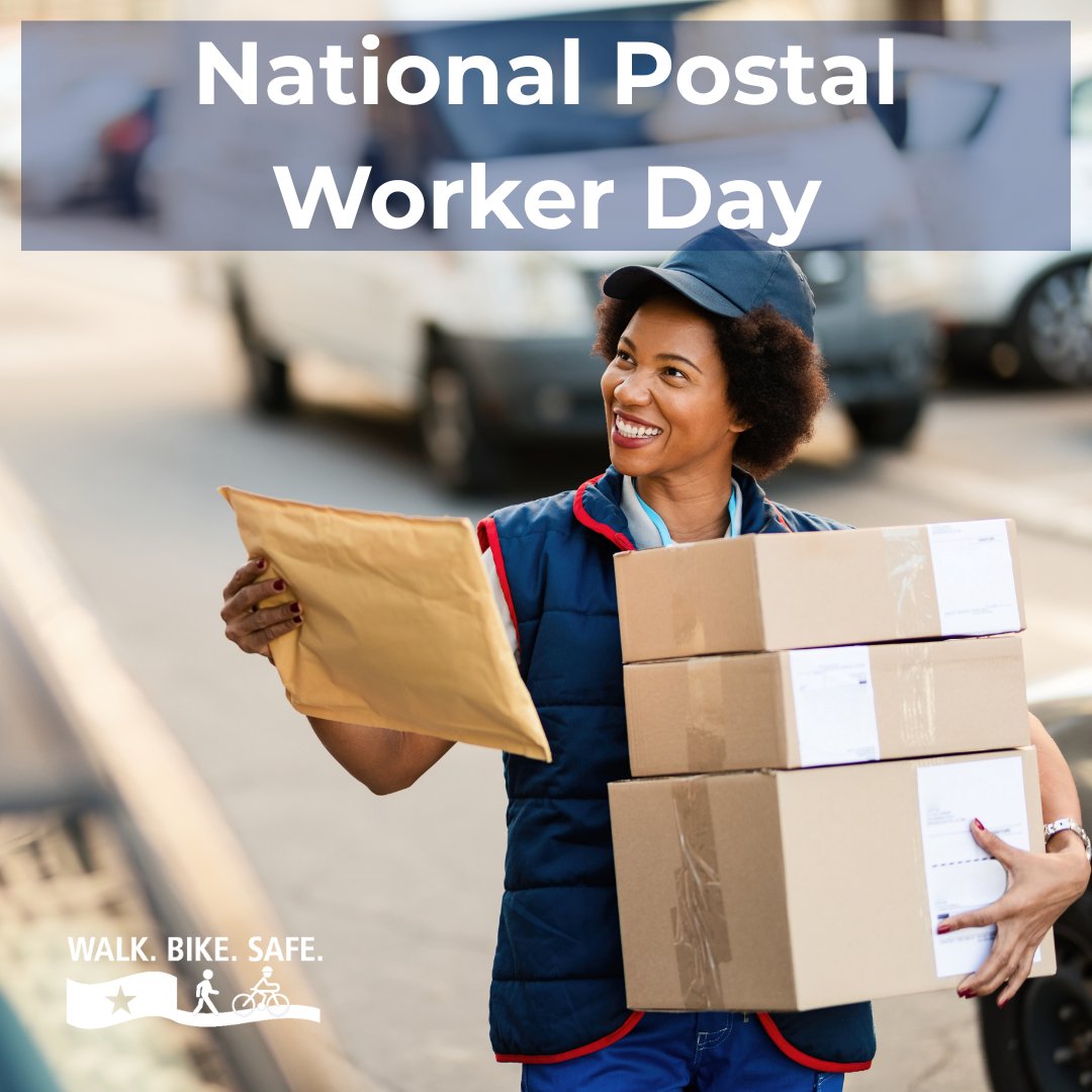 WalkBikeSafeTX's tweet image. Postal workers keep our communities connected, rain or shine. As they deliver letters and packages, they often stop frequently, walk between homes, and navigate busy streets. Use extra caution when driving around our hardworking postal workers.
#EndTheStreakTX #drivelikeatexan
