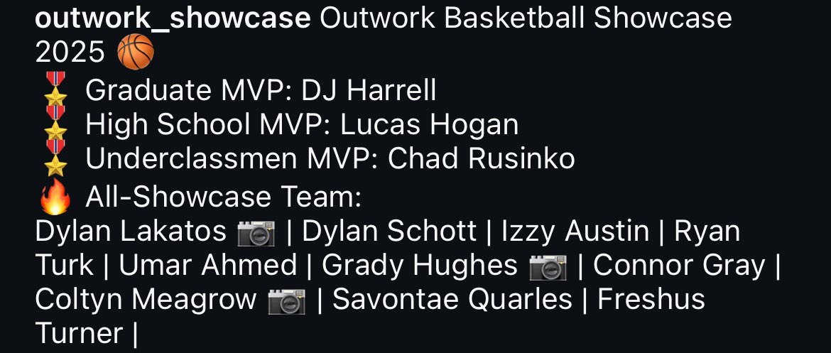 Blessed to make the All-showcase team!🙏🏾