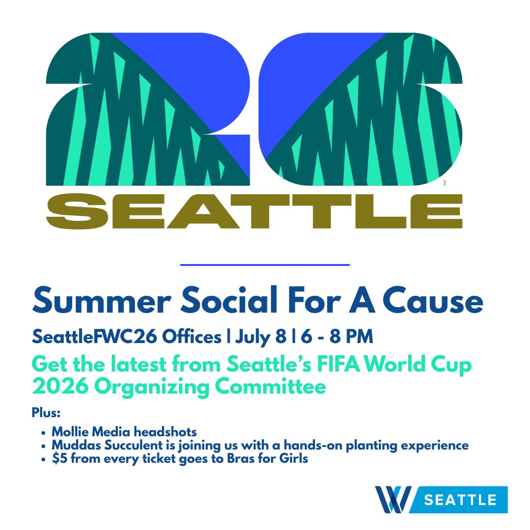 As July kicks off, here’s more on our 7/8 Summer Social!

✅ Hear about legacy projects + Seattle’s unique role
✅ Learn how to volunteer + support milestone events

💖 $5/ticket = Bras for Girls

🎟️Join Us - See Link In Bio

#WISESeattle #WomenInSportsAndEvents #GiveBack