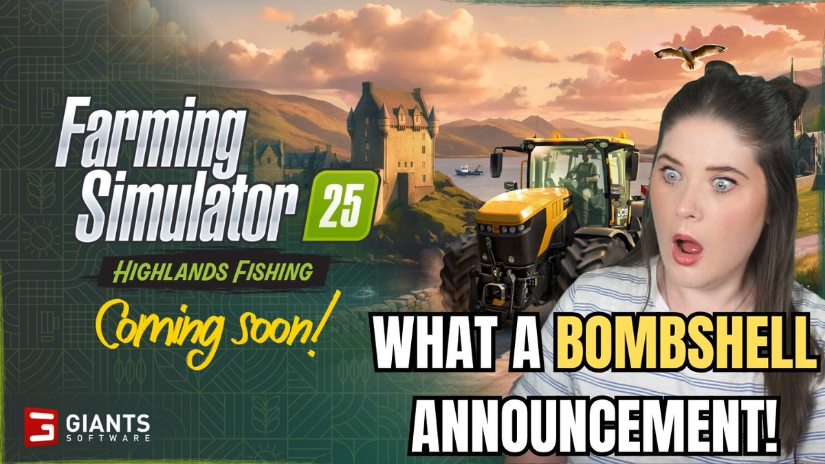 Becsters🌸🔜Twitchcon EU (@becsterstwitch) on Twitter photo 🎣 Fishing has finally come to <a href="/farmingsim/">Farming Simulator 25 - Available now!</a> and it’s everything I hoped for!
Highland cattle ✅
Scottish castle ✅
Onions, seagulls, and fish tanks ✅
I break it all down in my latest video & announce my brand new FS25 series 👀
Watch here: youtu.be/eoPwy8-_mac
Are you 🎣 Fishing has finally come to <a href="/farmingsim/">Farming Simulator 25 - Available now!</a> and it’s everything I hoped for!
Highland cattle ✅
Scottish castle ✅
Onions, seagulls, and fish tanks ✅
I break it all down in my latest video & announce my brand new FS25 series 👀
Watch here: youtu.be/eoPwy8-_mac
Are you