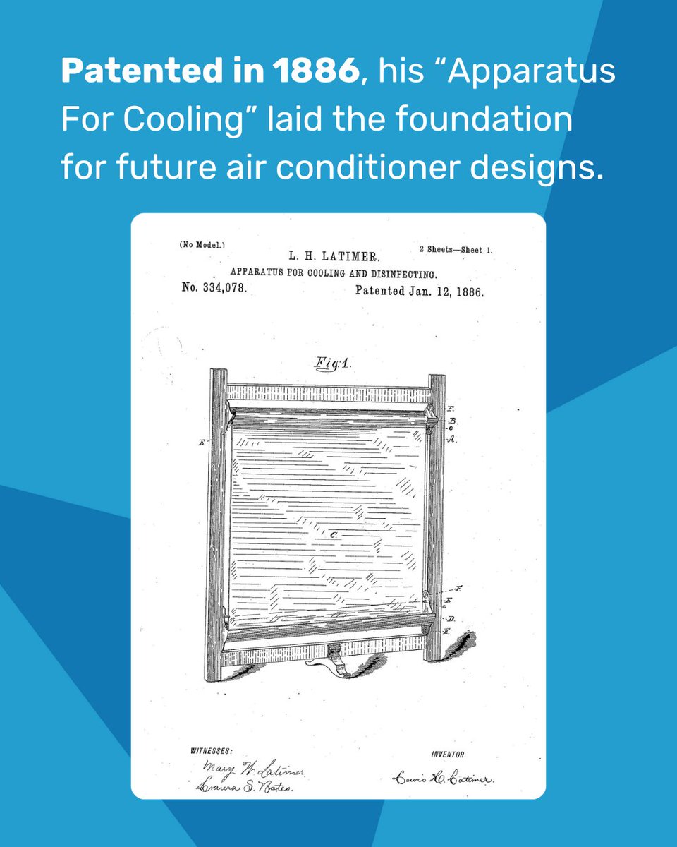 LatimerHouse's tweet image. Today is air conditioning appreciation day! As the summer heat is in full swing, we’re grateful for the innovators who have contributed to the creation of modern air conditioning units, including #LewisLatimer!
Visit our website to learn more about Latimer’s inventions.