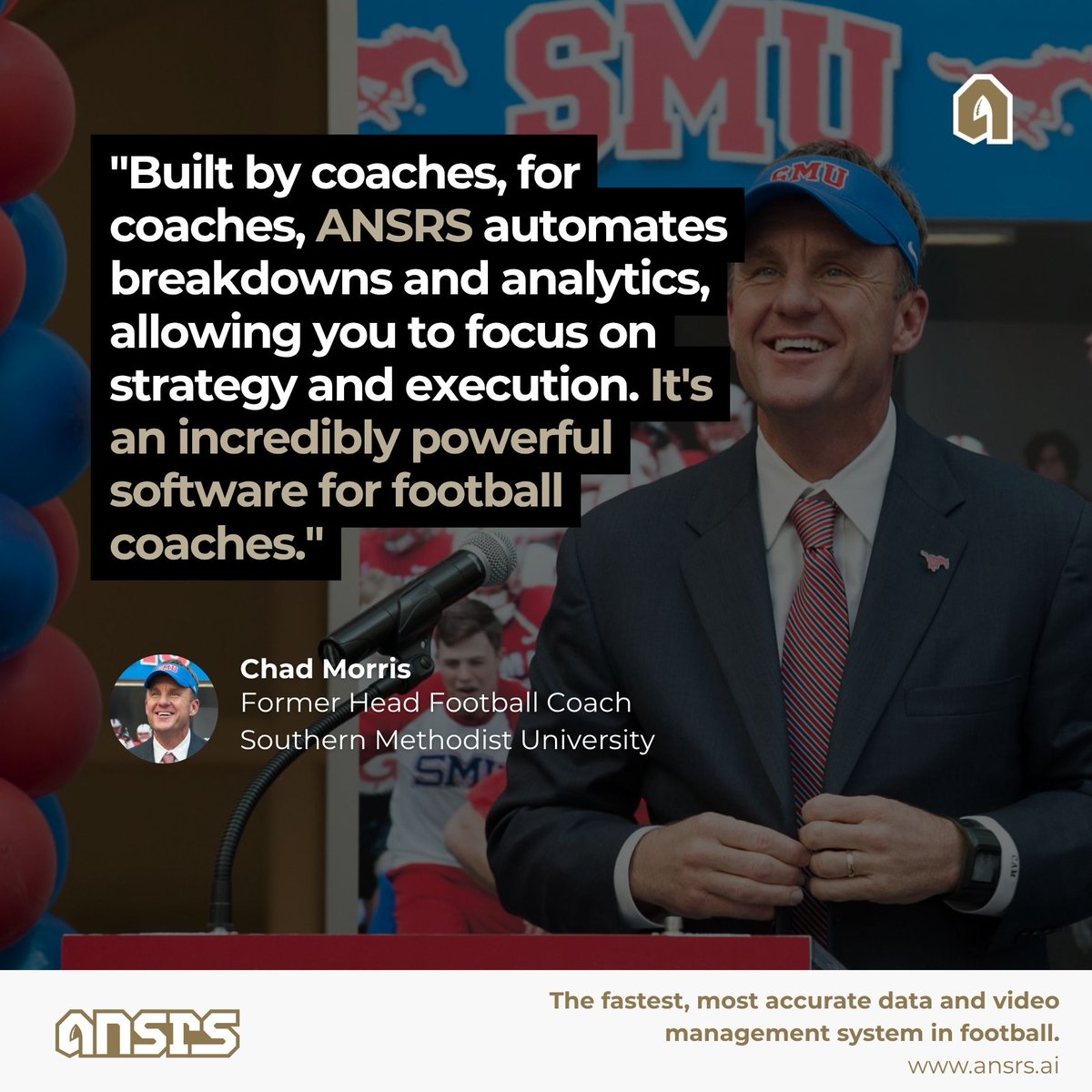 ANSRSFB (@ansrsfb) on Twitter photo Spend less time breaking down film—and more time building a winning game plan🏆
Former SMU Head Coach, Chad Morris, breaks down why ANSRS is the most powerful tool he’s seen for saving time and sharpening strategy. <a href="/coachchadmorris/">Chad Morris</a>
🔗: Check out our Website➡️ Spend less time breaking down film—and more time building a winning game plan🏆
Former SMU Head Coach, Chad Morris, breaks down why ANSRS is the most powerful tool he’s seen for saving time and sharpening strategy. <a href="/coachchadmorris/">Chad Morris</a>
🔗: Check out our Website➡️