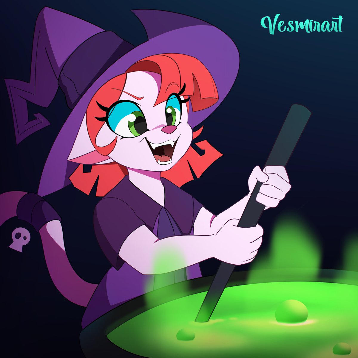 Vesmirart's tweet image. Making Potions
