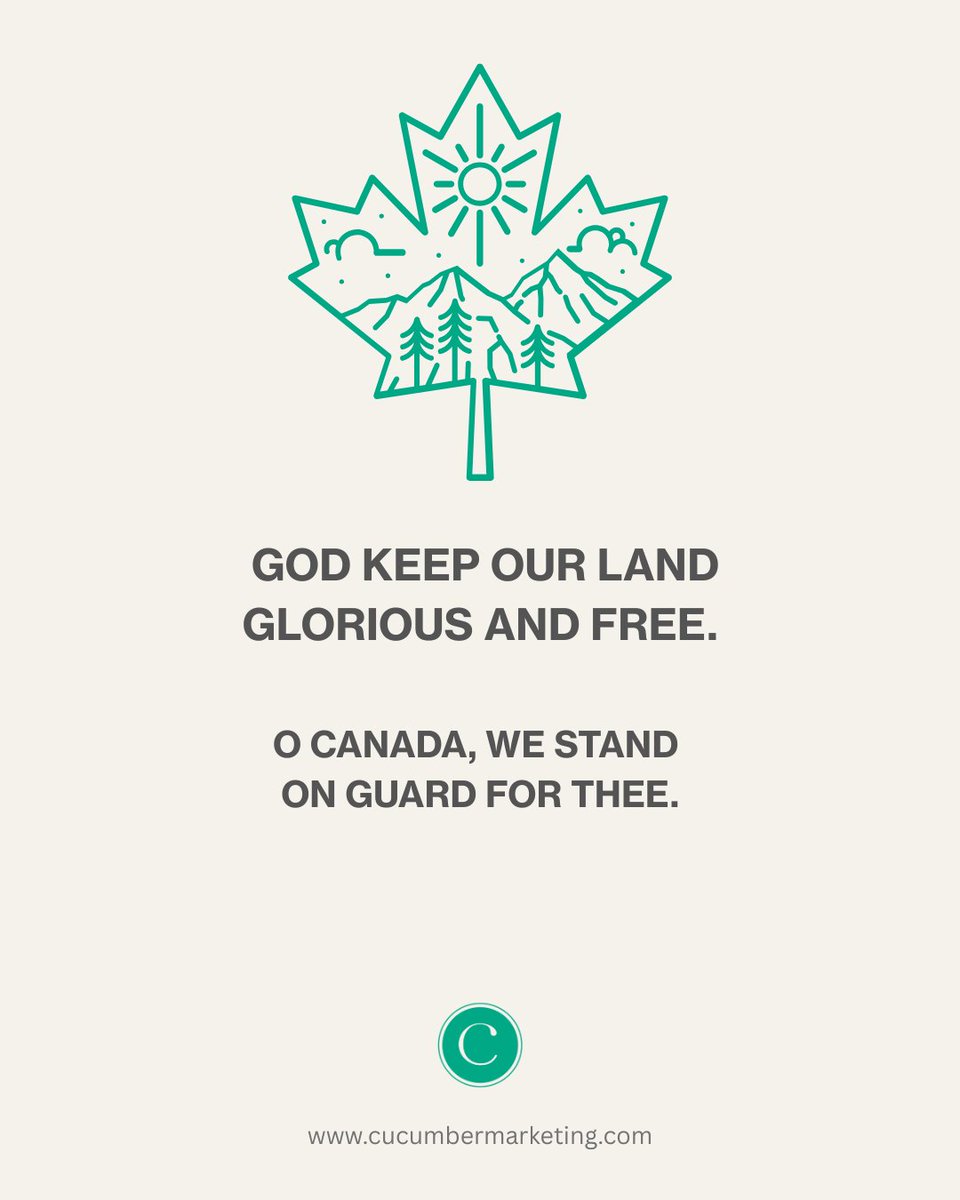 Happy Canada Day, Cucumbers! 🇨🇦

#CanadaDay #DominionDay #TrueNorthStrong #CanadianHistory