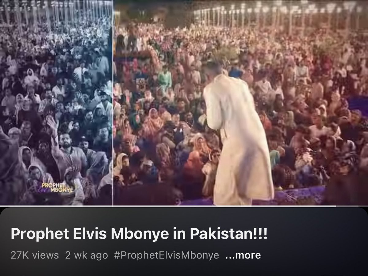 AndersonMugisa's tweet photo. I have never seen or heard anything like this!  What manner of a man is
 @Prophet_elvis ?!! 🙆🏽‍♂️ #ProphetElvisMbonye 

Prophet Elvis Mbonye in Pakistan!!! https://t.co/qXoZm4XJlX https://t.co/zbm0twW3Fy