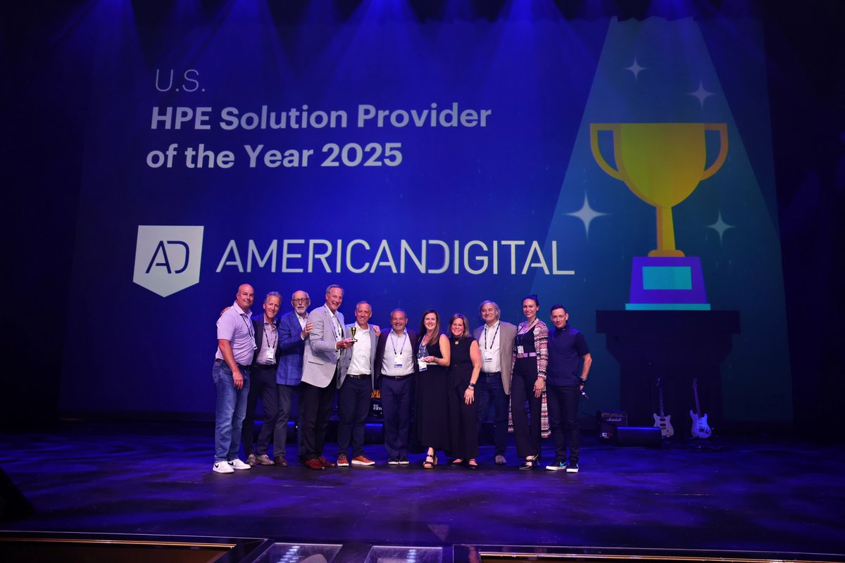 Still riding the high from #HPE Discover! 🎉 Last week in Las Vegas, <a href="/AmDigitalCorp/">American Digital Corporation</a> was named North America HPE Solution Provider of the Year — an incredible honor for our entire team.
Check out our press release to learn more about this exciting recognition!