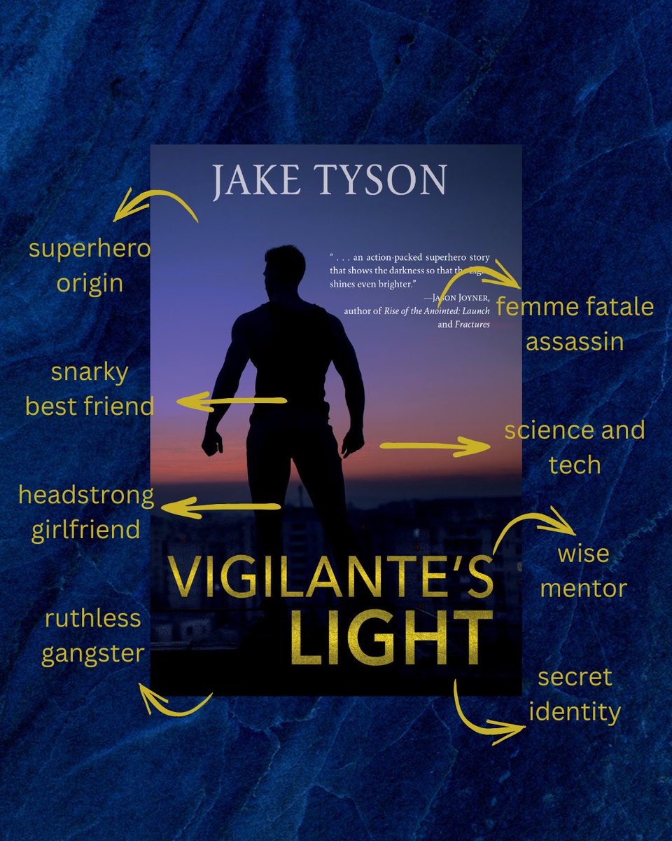 JakeTysonAuthor's tweet photo. VIGILANTE’S LIGHT has everything you could expect from your classic superhero story or thriller! A fast-paced, character-driven story full of pulse pounding action scenes, this book will scratch the same itch as The Batman, Arrow, or Daredevil: Born Again!

#BookTwitter https://t.co/TMFyk36kNX