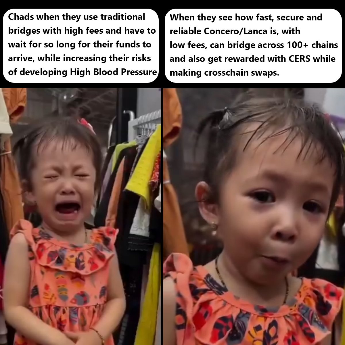 only1kayce's tweet photo. Why choose to put yourself through so much pain and hurt when you can just switch to Lanca/Concero so you can enjoy a breath of fresh air😊
And earn some juicy CERS as rewards👌 

@concero_io 

#ConceroV2testnet https://t.co/prZHXbeMKD