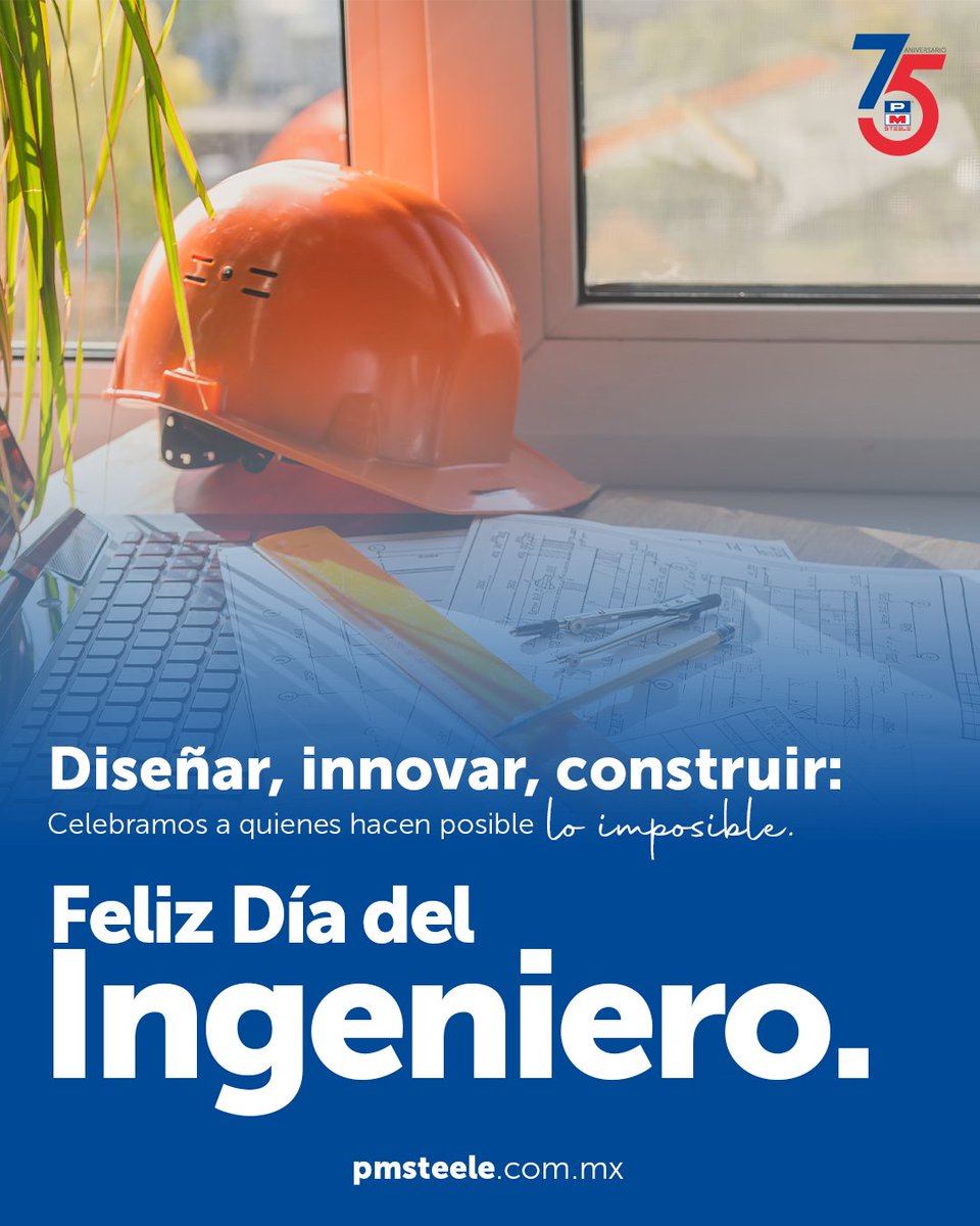 En PM STEELE® reconocemos el talento, la precisión y la pasión de cada ingeniera e ingeniero que impulsa a México hacia el futuro.
¡Gracias por hacer posible lo imposible!

#DíaDelIngeniero #PMSTEELE #IngenieríaMexicana #Diseñar #Innovar #Construir