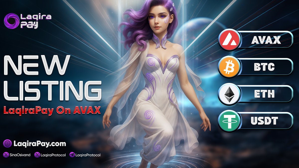 🚀 #LaqiraPay New Listings 🎉  

🔥 #AVAX, #BTC, #ETH and #USDT listed on LaqiraPay. 💥  

💡 LaqiraPay is a fully decentralized, asset-agnostic, multi-network payment portal with enhanced flexibility and security through blockchain technology (Chainlink price feeds), offering