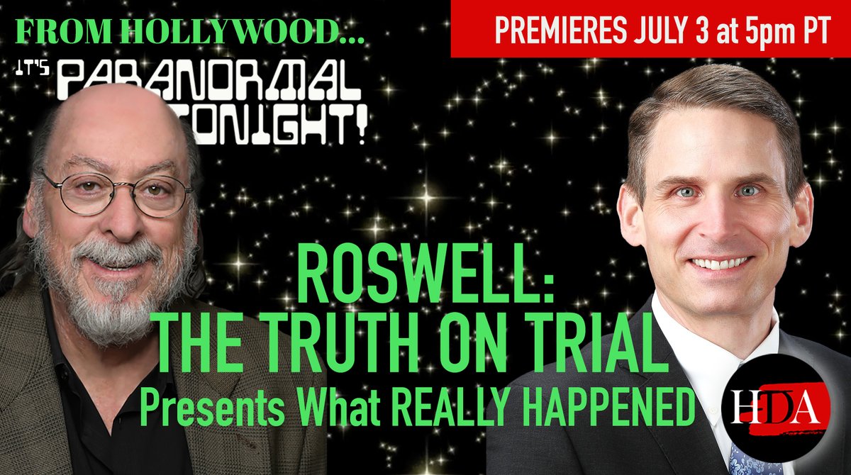 daniel_harary's tweet image. On the next edition of my podcast FROM HOLLYWOOD…IT’S PARANORMAL TONIGHT! I will interview renowned attorney Christopher Johnston. His new book, ROSWELL: THE TRUTH ON TRIAL, has been causing a stir throughout the UFO Community and has been described by D. Boeke, a Senior…