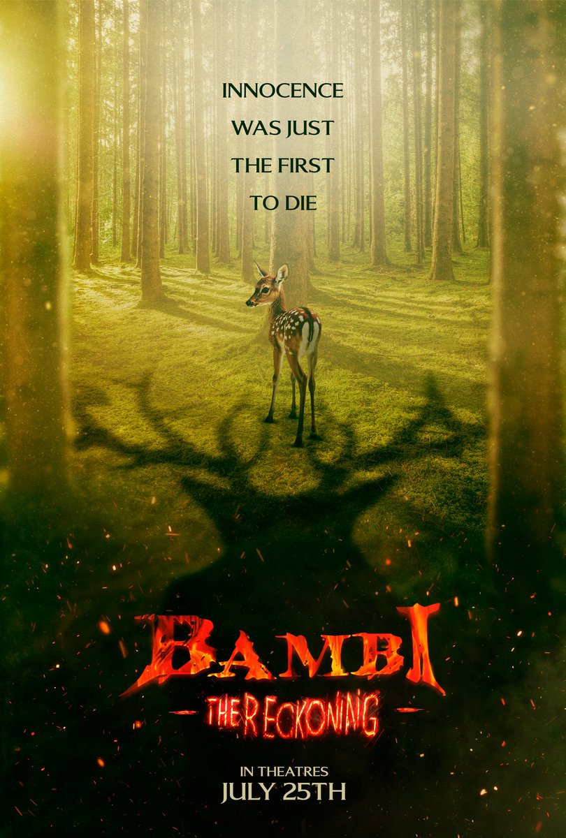 Bambi_horror's tweet image. I'm not that innocent.
#BambiTheReckoning is only in theaters July 25.