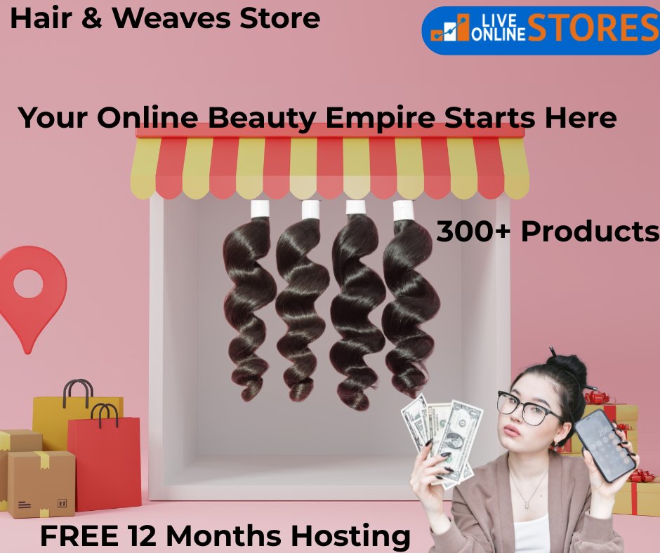 LiveOnlineStor1's tweet image. 💇‍♀️ Launch your own online hair store!
Hair &amp;amp; Weaves Store | 300+ Products
👑 Human hair, extensions &amp;amp; accessories
✅ Free 12mo support
🚀 Delivered in 24h
Start now → liveonlinestores.com/product/hair-a…
#HairBusiness #OnlineStoreForSale #LiveOnlineStores