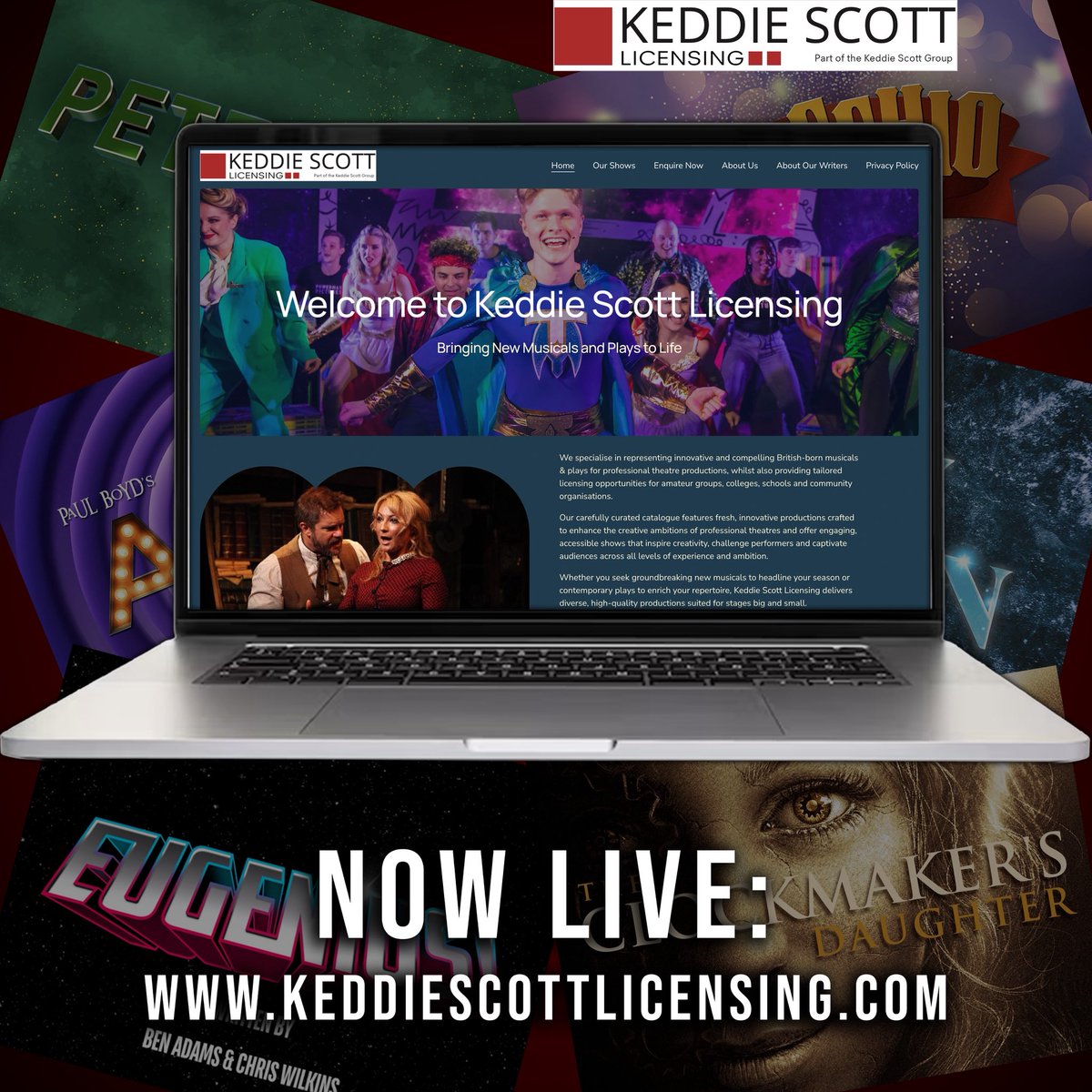 This has been a long time in the planning …

All of my shows are now represented by <a href="/keddiescott/">Keddie Scott Associates</a> Licensing.

Visit the web site at keddiescottlicensing.com