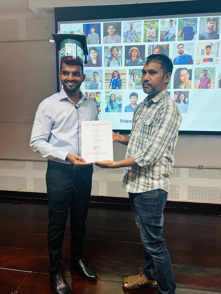 YVR Lab at IISER TVM (@groupyvr) on Twitter photo We are excited to share that our very own <a href="/GYedase/">Girish Yedase</a> has successfully defended his Ph.D. Thesis. Now, officially, Dr. Girish is the first Ph.D. from YVR Lab. We wish him all the best in his future endeavors.
Thanks <a href="/tvmiiser/">IISER Thiruvananthapuram</a> and <a href="/EduMinOfIndia/">Ministry of Education</a> for supporting. We are excited to share that our very own <a href="/GYedase/">Girish Yedase</a> has successfully defended his Ph.D. Thesis. Now, officially, Dr. Girish is the first Ph.D. from YVR Lab. We wish him all the best in his future endeavors.
Thanks <a href="/tvmiiser/">IISER Thiruvananthapuram</a> and <a href="/EduMinOfIndia/">Ministry of Education</a> for supporting.