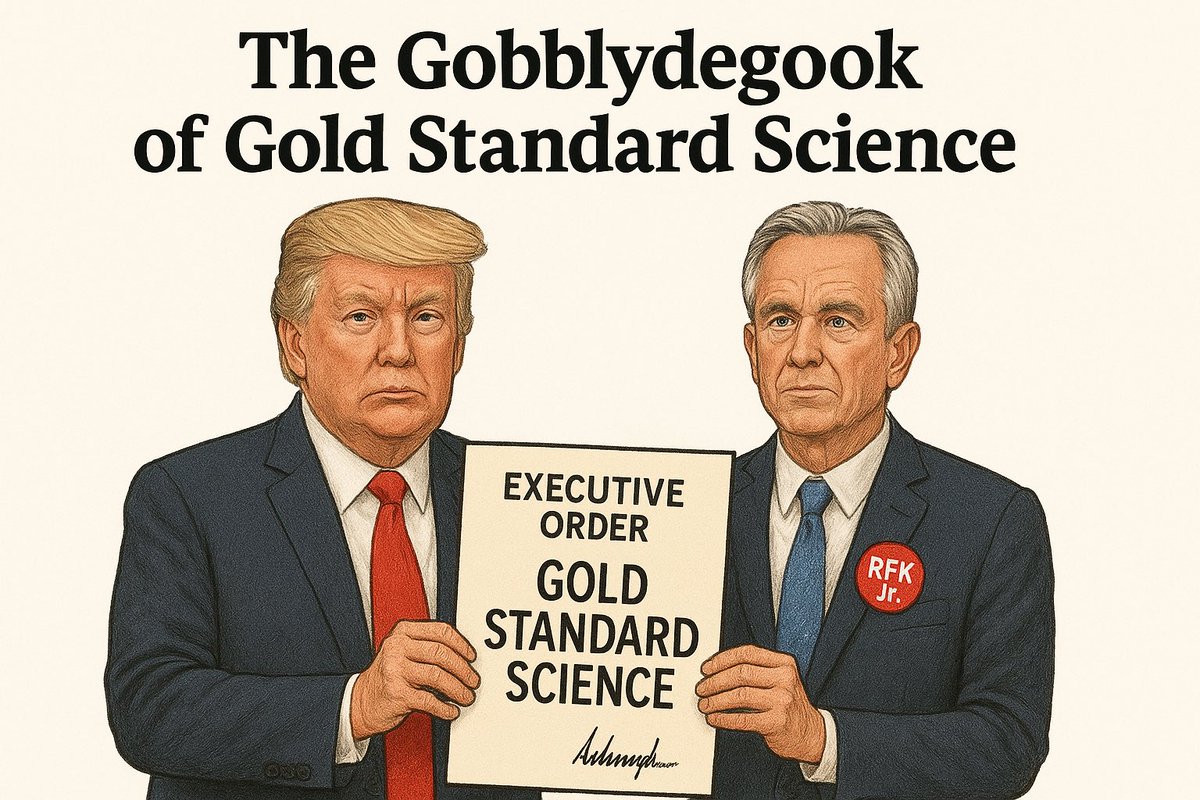 garyschwitzer's tweet image. This executive order is shallow in its veracity, hypocritical, inauthentic, parts of it are ludicrous. It criticizes others for politicizing science as it politicizes science to an unprecedented level. garyschwitzer.substack.com/p/gold-standar…