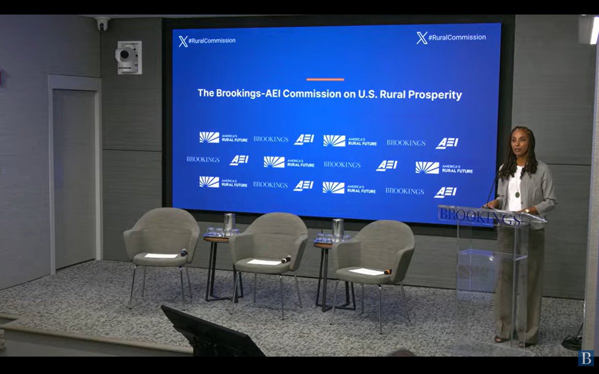 “Evidence doesn’t come from data alone. It comes from listening to people.”

<a href="/BrookingsInst/">The Brookings Institution</a> President Cecilia Rouse and <a href="/AEI/">American Enterprise Institute</a> President <a href="/RobertDoar/">Robert Doar</a> introduce our new bipartisan commission on rural prosperity, which seeks to do just that. Tune in: brookings.edu/events/america…