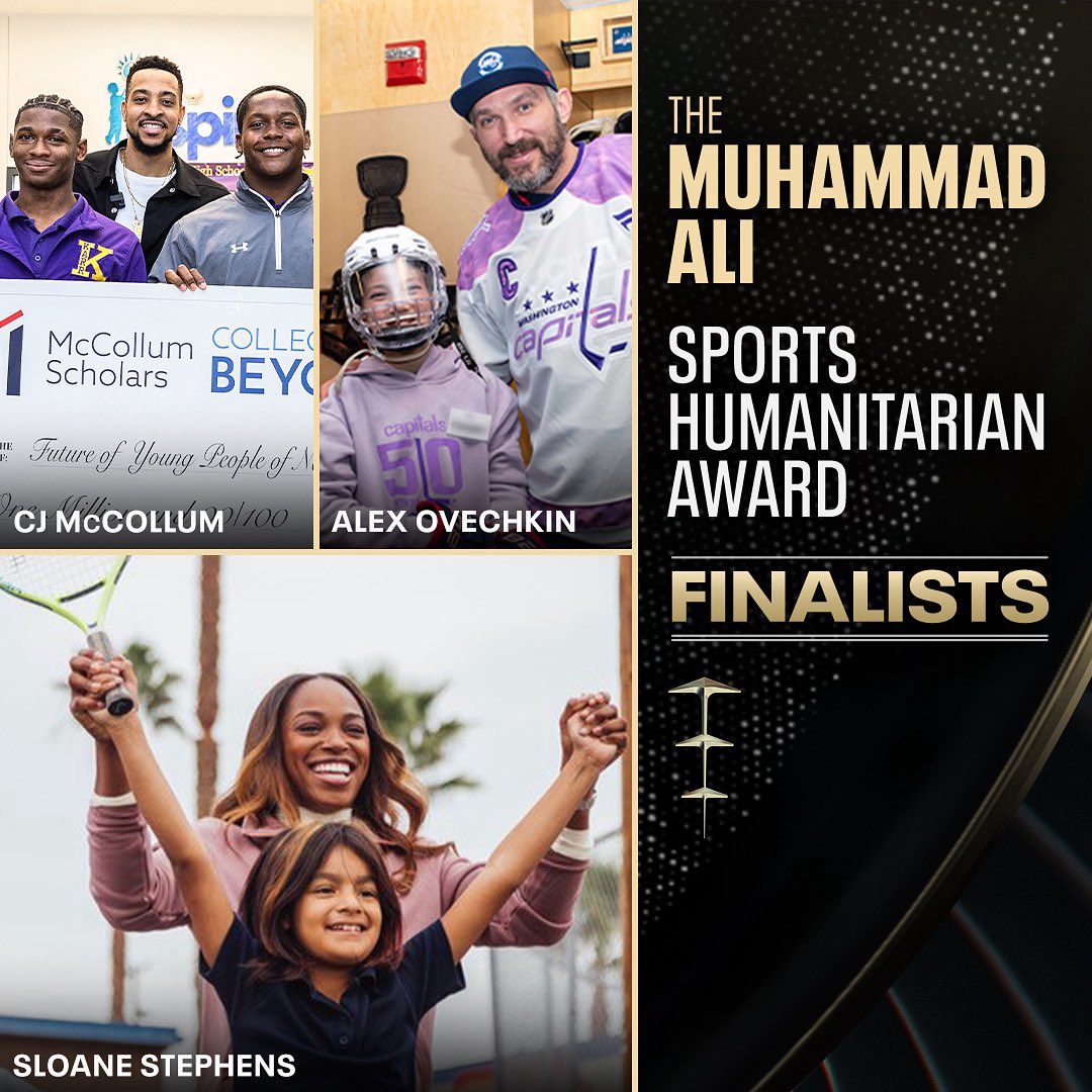 SloaneStephens's tweet image. The wins that matter most happen off the court. Honored to be nominated again for the 2025 ESPN Muhammad Ali Humanitarian Award. @ESPNCitizenship