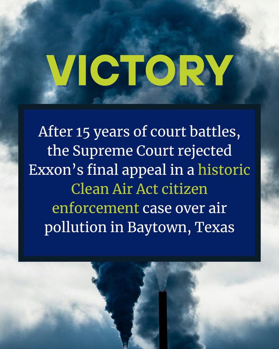 EnvironmentTex's tweet image. This is a win for Baytown and a reminder that when communities fight back, we can hold even the biggest polluters accountable.