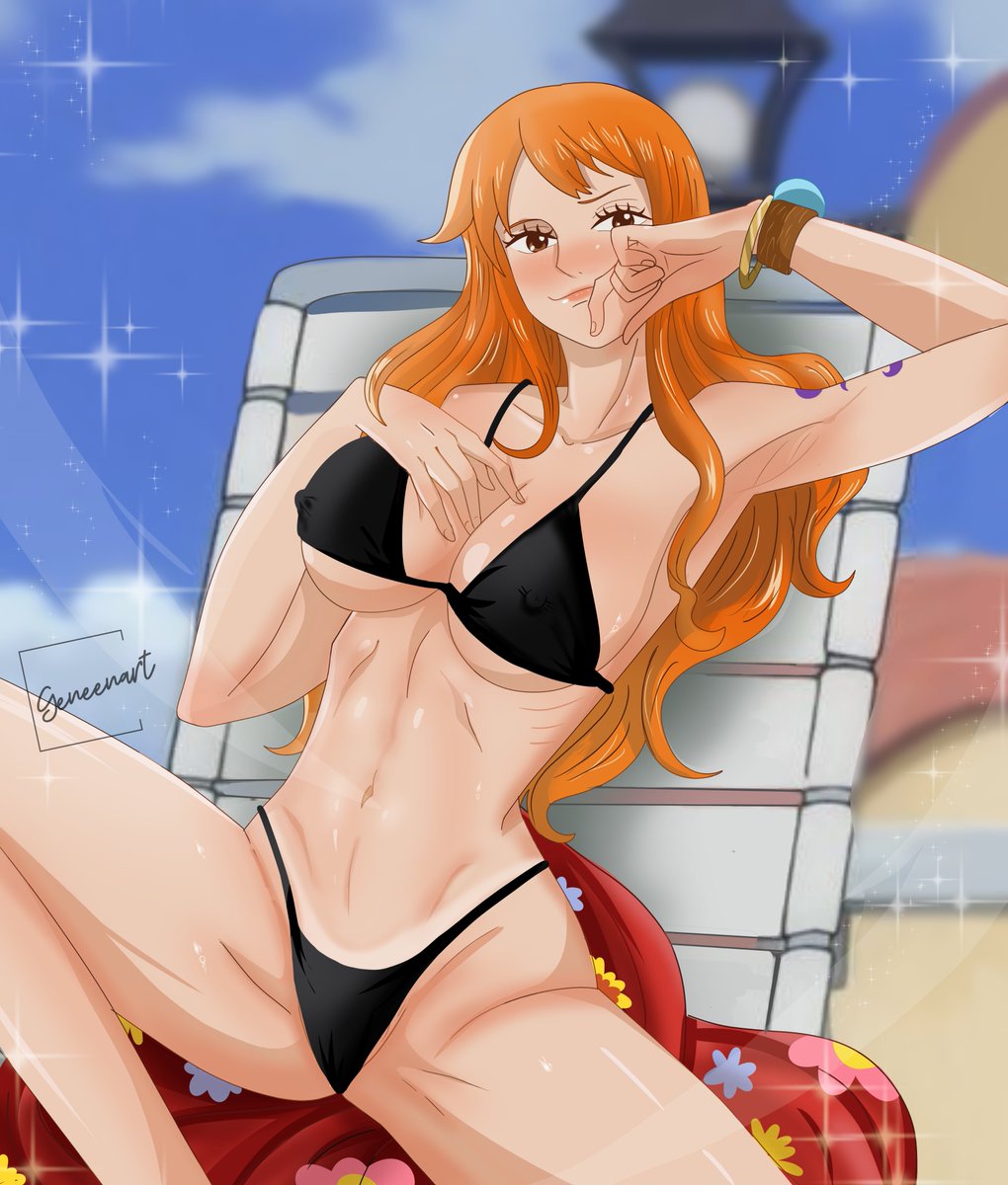 Geneenart's tweet image. Hi! I have a new section on Patreon — if you'd like to see the version of Nami without her swimsuit, come check it out!