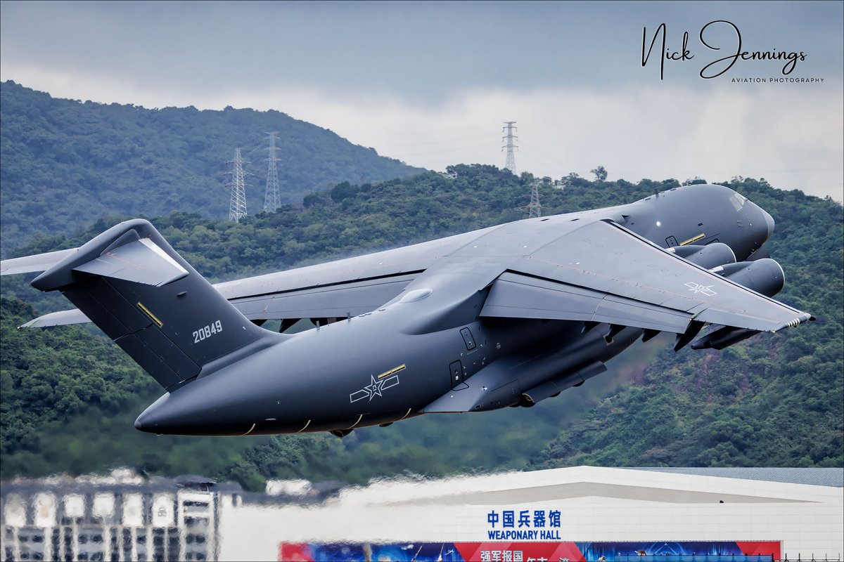 darealnjennings's tweet image. A Xi'an YY-20A climbing out of Zhuhai Airport ahead of its display slot.