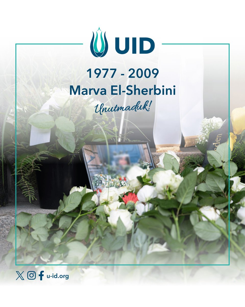 1 Temmuz: Müslüman karşıtı ırkçılığıyla mücadele günü

Marwa El-Sherbini, 1 Temmuz 2009 tarihinde Dresden'deki bir mahkeme salonunda, ailesinin gözleri önünde bir ırkçının saldırısına uğrayarak hayatını kaybetti. 

Henüz 31 yaşındaydı ve 3 aylık hamileydi. Onu, Müslüman karşıtı