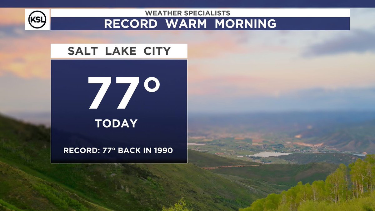 RECORD WARM MORNING: Wow! We did not cool off at all last night! Salt Lake City just tied a record from 1990 for the warmest overnight temp for today's date July 1st! Did you feel it? #utwx
