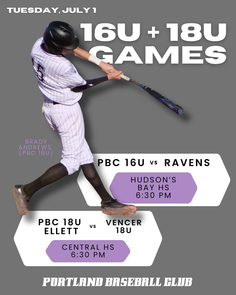 portlandbbclub's tweet image. We've got another busy week kicking off tonight with our 16u and 18u Ellett teams! Catch a game why don't ya

#pbc #baseball #baseballswag #baseballislife #16ubaseball #highschoolbaseball #18ubaseball