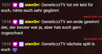 GENETICZZ (@geneticzz_) on Twitter photo danke an alle die für uns gecheered haben, sorry das wir es nicht umsetzen konnten.
danke dir auch <a href="/stev0rr/">SGE stev0rr</a> für die netten worte <3 danke an alle die für uns gecheered haben, sorry das wir es nicht umsetzen konnten.
danke dir auch <a href="/stev0rr/">SGE stev0rr</a> für die netten worte <3