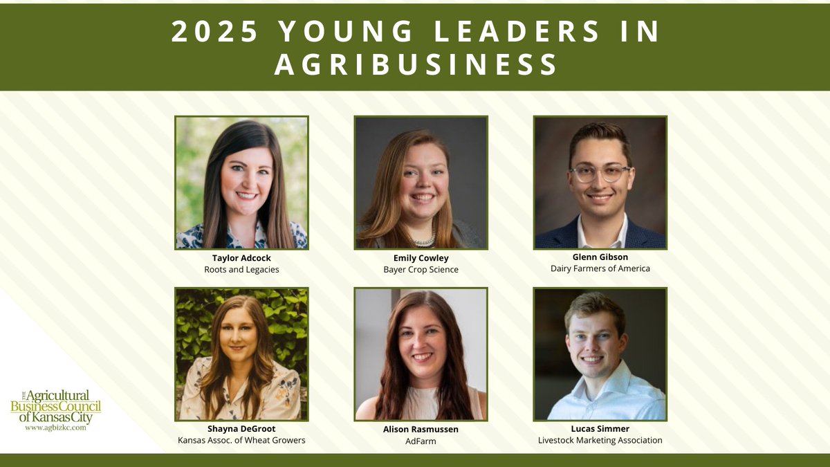 Next week we'll recognize the six individuals to be honored as the 2025 Young Leaders in Agribusiness. Join us at the Council’s Summer Social on Thursday, July 10, 2025, at Lidia’s Kansas City. Read more about the young leaders here. &gt;&gt; ow.ly/BB4s50WeYGN