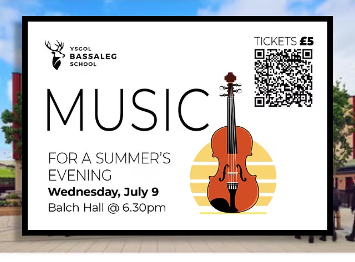 Tickets still available. Please remember online tickets only. Come along and hear some great music performed by some great pupils!