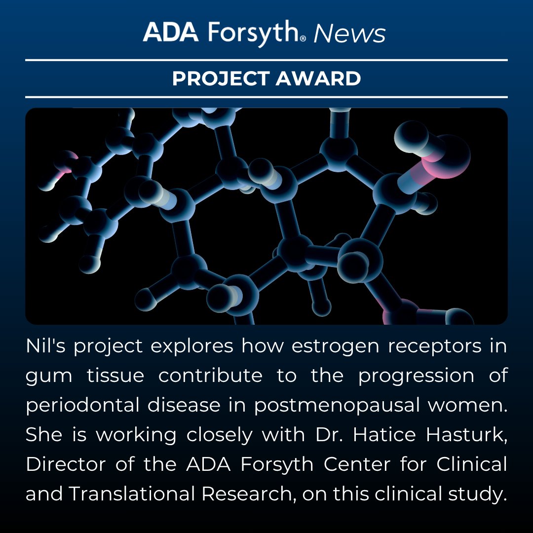 ForsythResearch's tweet image. Congratulations to ADA Forsyth Postdoctoral Fellow Nil Yakar, DDS, PhD, on receiving the @IADR / PHILIPS Oral Healthcare Young Investigator Research Grant!