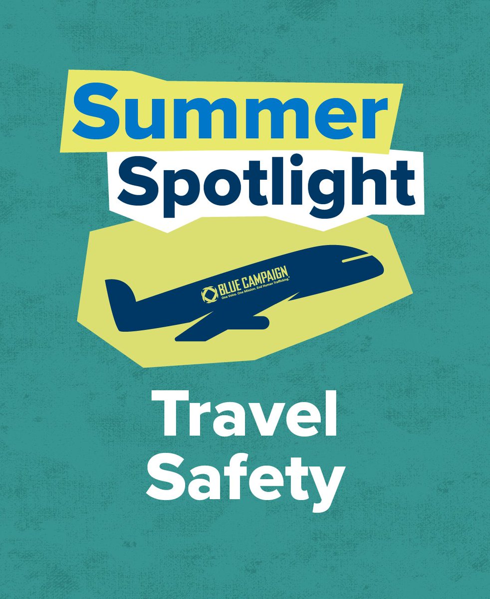 DHSBlueCampaign's tweet image. We’re spreading awareness about the risks of human trafficking while traveling and how to recognize the signs to keep everyone safe this summer. ✈️🧳Learn the signs to look out for: go.dhs.gov/ZJN.
#HumanTraffickingAwareness