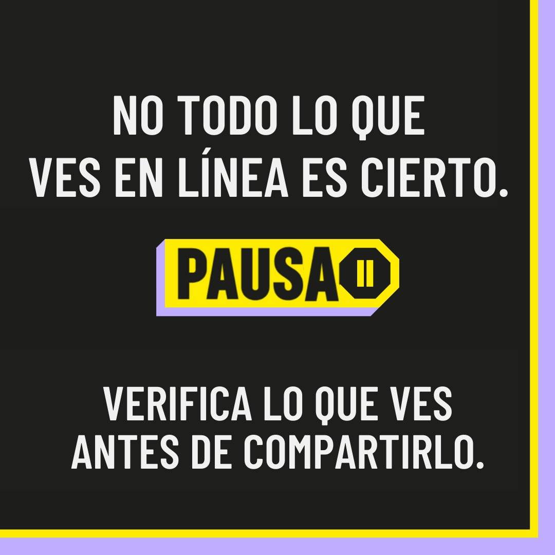 No todo lo que lees en las redes es cierto.

Cuidado, la desinformación no es un error inocente: su propósito es manipular y confundir.

¿La mejor defensa? Verifica antes de compartir.
📣 Ayuda a difundir información confiable, un clic a la vez. 🔄